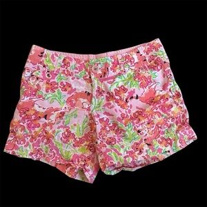 Lilly Pulitzer Women’s Callahan Shorts Size 0 “Let’s Cha Cha” Pink Floral Print